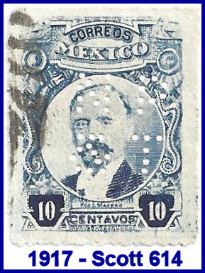 National Paper & Type Company 1914 perfin